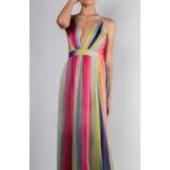 Luxxel Dresses & Skirts - Luxxel Rainbow Enchantress Gown - NWT
